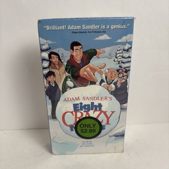NEW Sealed ~ Eight Crazy Nights Adam Sandler Animated Movie VHS 2004 Animated - Picture 1 of 6